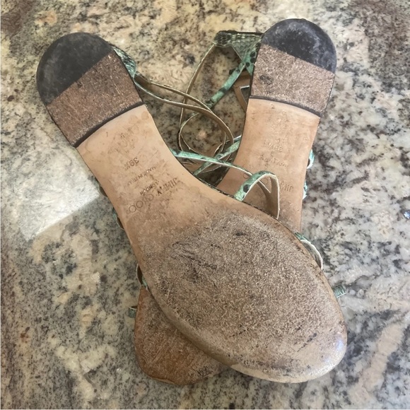 JIMMY CHOO Python strappy sandals size 39.5 9 9.5 - Picture 4 of 13